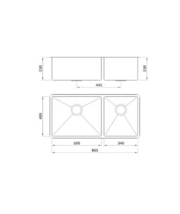 Cuba Retta Mekal R10 Escovada LR50/34 865X400X230 01035916