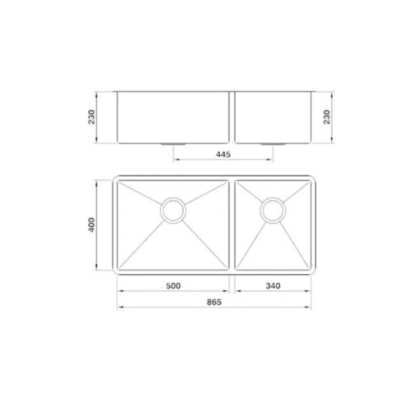 Cuba Retta Mekal R10 Escovada LR50/34 865X400X230 01035916