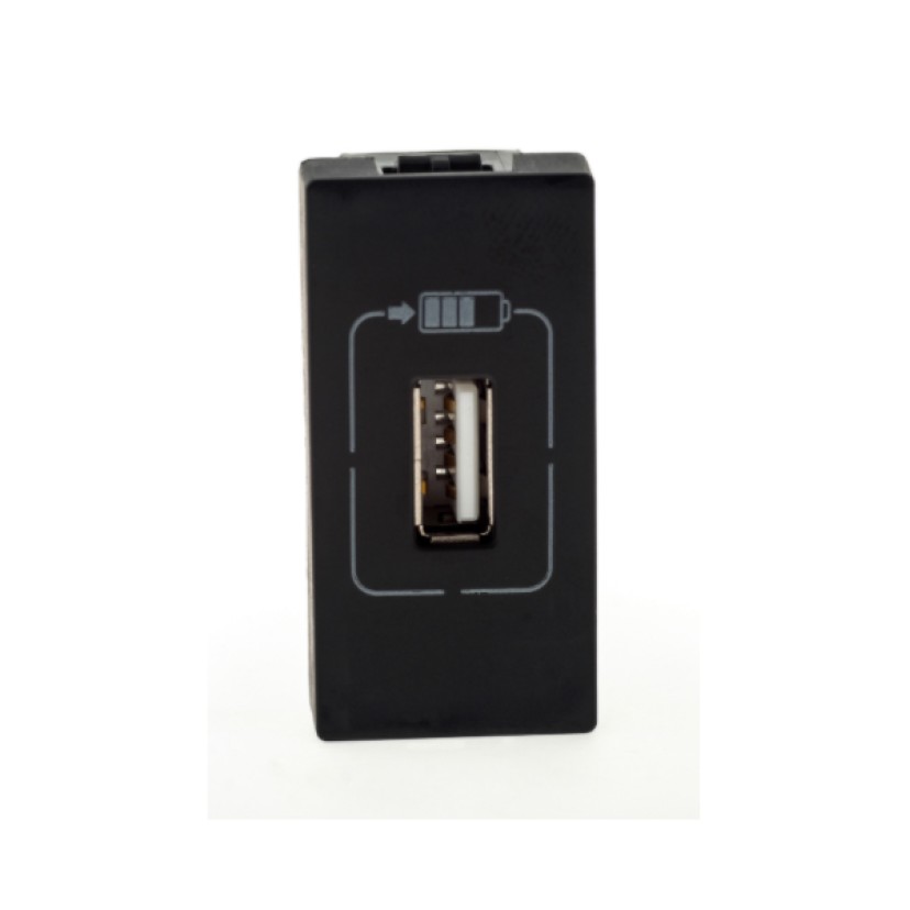 Módulo de Tomada 1xUSB Preto Plus+ Pial Legrand