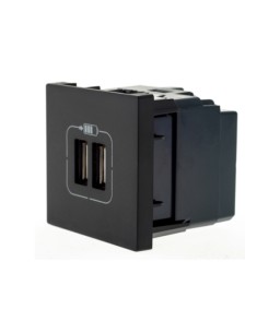 Módulo de Tomada 2xUSB Preto Plus+ Pial Legrand