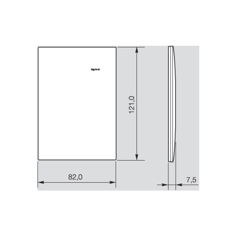 Placa sem Suporte 4x2 Cega Branca Plus + Pial Legrand