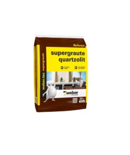 Argamassa SuperGraute Interno e Externo Cinza 25kg Quartzolit 