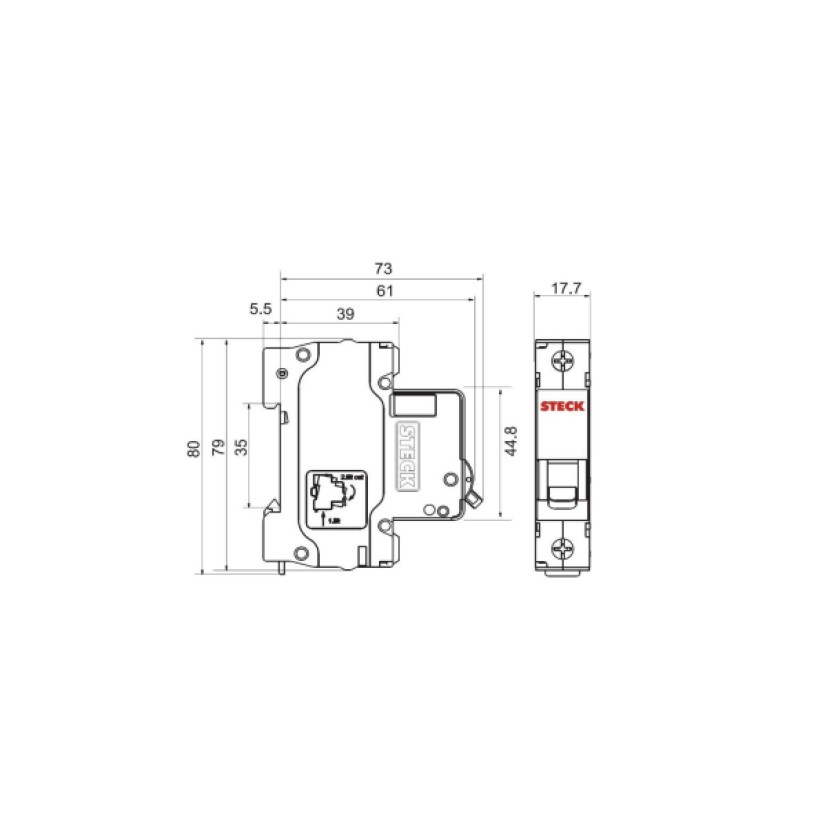 Disjuntor Monopolar Curva C 10A Steck