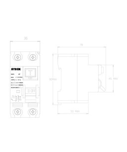 Interruptor Diferencial DR Bipolar 40A 30MA Steck
