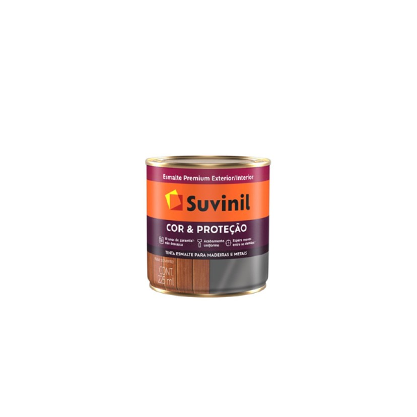 Tinta Esmalte Cor E Proteção Preto Brilhante 225ml Suvinil