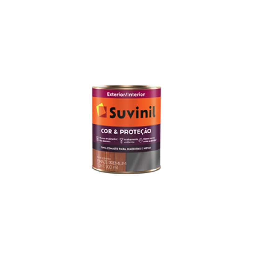 Tinta Esmalte Cor e Proteção Cinza Escuro Brilhante 900 ml Suvinil