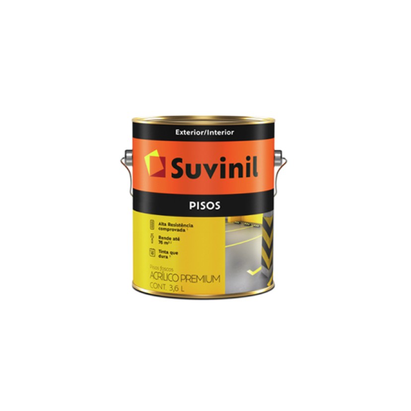 Tinta Piso Preto 3,6 Litros Suvinil