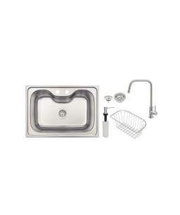 Cuba Inox Cozinha Morgana 60 FX 680x480 com Acessorios e Torneira Tramontina 93806/182