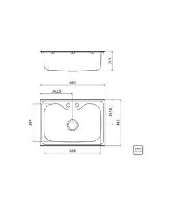 Cuba Inox Cozinha Morgana 60 FX 680x480 com Acessorios e Torneira Tramontina 93806/182