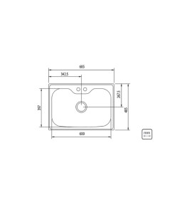 Cuba de Inox Cozinha Morgana com Acessorios 69x49 cm Tramontina Acetinada 93806/112