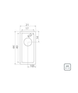 Cuba Quadrum Inox Tramontina Design Collection Scotch Brite 17x40 94003/103