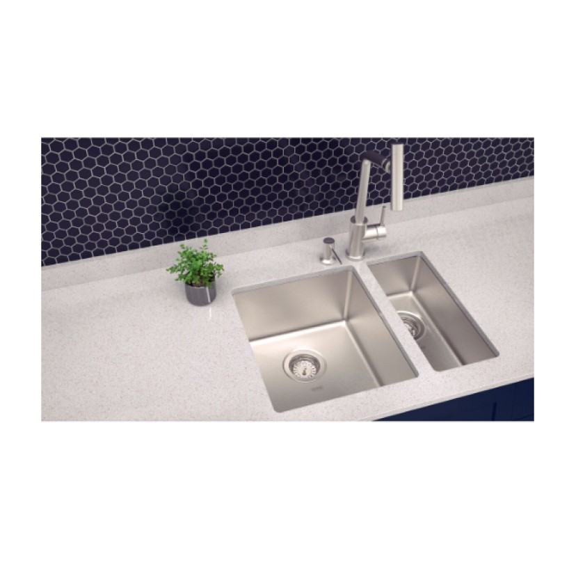 Cuba de embutir Tramontina Quadrum Auxiliar 17 Plus Undermount em Aço Inox com Acabamento Scotch Brite 17x40 cm 94003/112