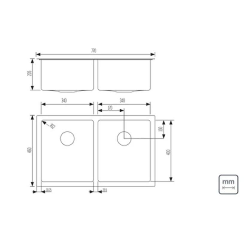 Cuba Quadrum Inox Tramontina Design Collection Scotch Brite 2C 34 94009/103