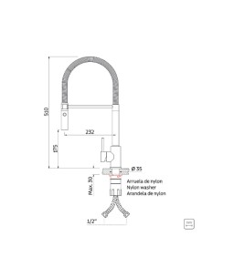 Misturador Monocomando Tramontina Versatile em Aco Inox com Bica Movel 94520029