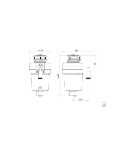 Triturador Resíduos Alimentares 0,75 HP 127V Tramontina 94522/005