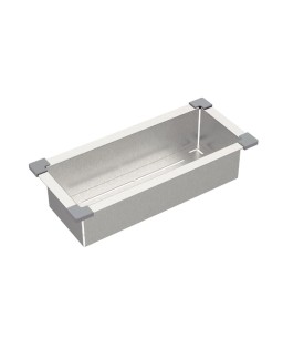 Cesto Coador Qadrum Design Collection Aço Inox Scotch Brite 19x43cm Tramontina 94532018