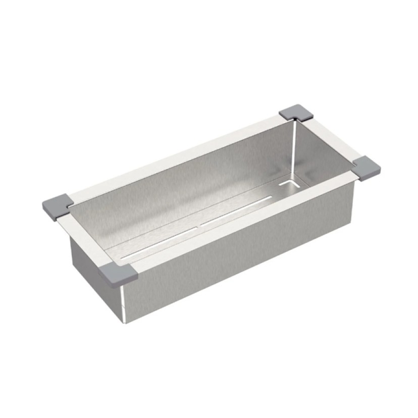 Cesto Coador Qadrum Design Collection Aço Inox Scotch Brite 19x43cm Tramontina 94532018