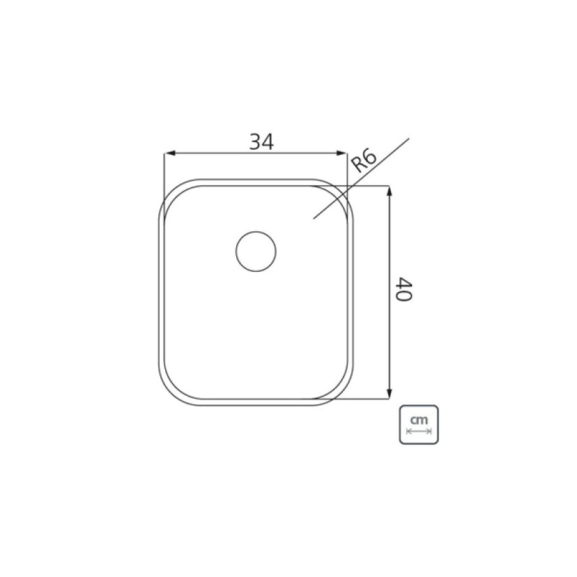 Cuba Embutir Dora 34BL R6 Aço Inox Acetinado 34x40cm	 Tramontina 94017123