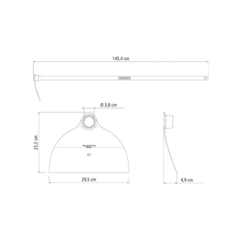 Enxada Larga 2.5 em Aço com Cabo de Madeira 145 cm Tramontina 77214754