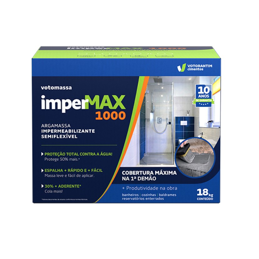 Argamassa Impermeabilizante 1000 Impermax 18kg Votomassa