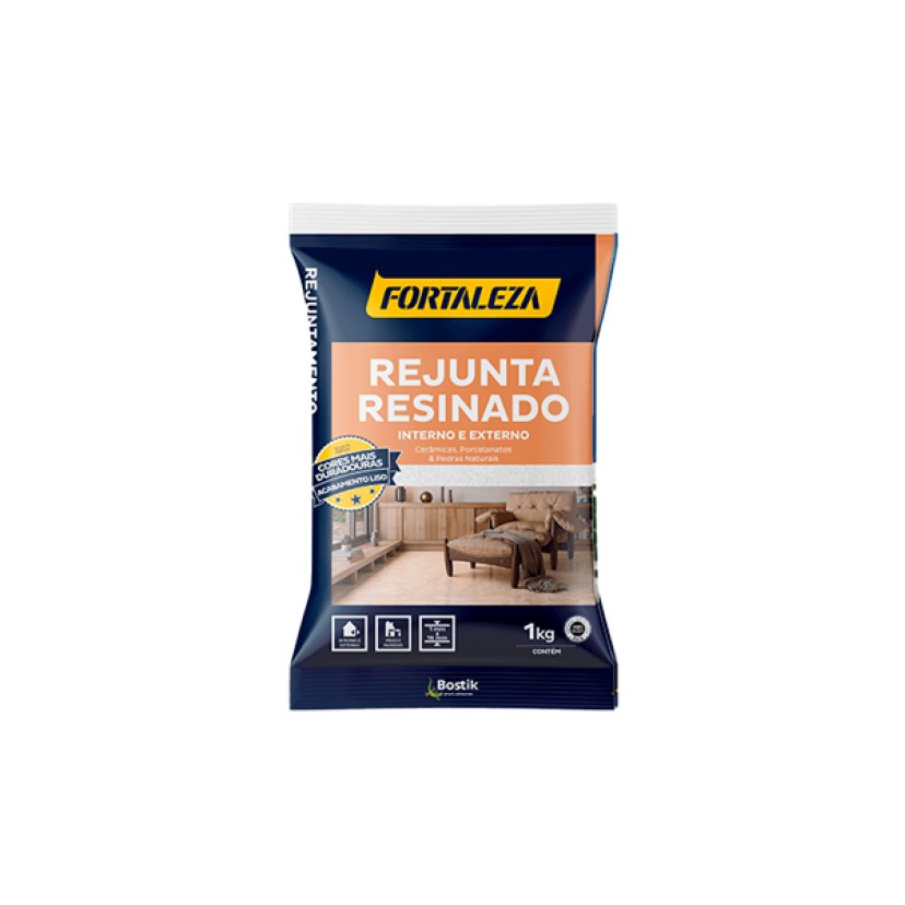 Rejunte Resinado Cinza 1kg Fortaleza