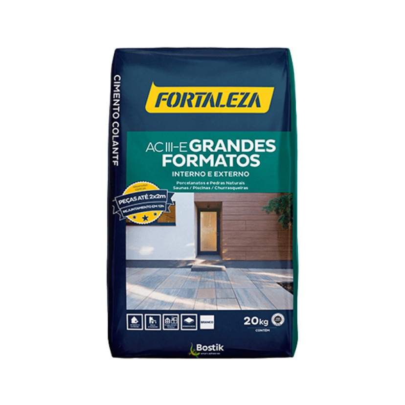 Argamassa Grandes Formatos AC3 Branca 20kg Fortaleza