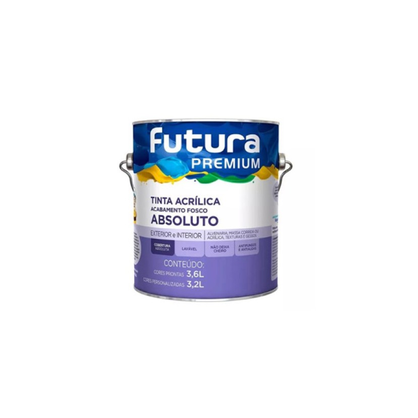 Tinta Acrílica Fosco Absoluto Branco 3,6 litros Futura