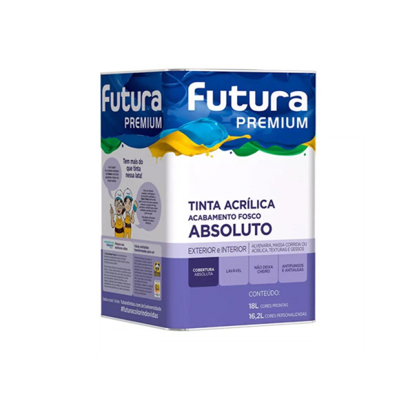 Tinta Acrílica Fosco Absoluto Branco 18 litros Futura