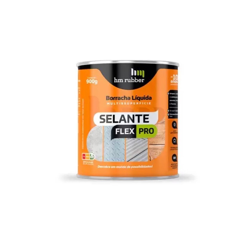 Borracha Líquida Selante Flex Pro Cinza 900g Hm Rubber