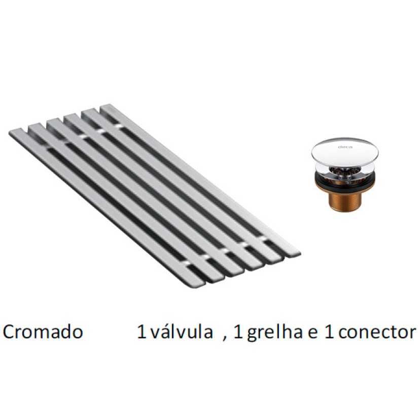 Kit com válvulas, grelha e conector para cuba L.131/1044 Deca 2013.C