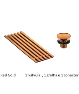 Kit com válvulas, grelha e conector Red Gold para cuba L.131/1044 Deca 2013.GL.RD