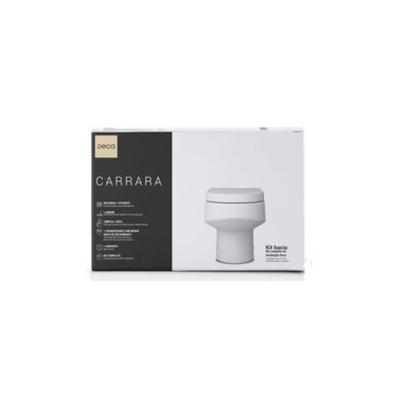 Kit Completo Bacia Convencional Carrara Deca Branco KP.60.17