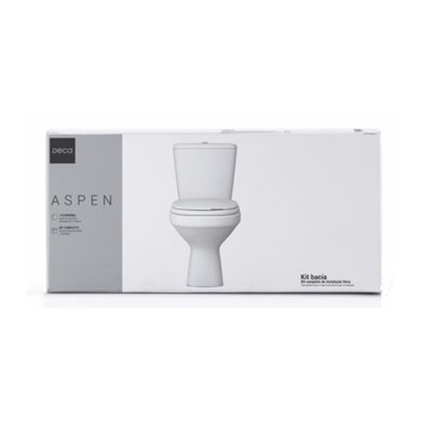 Kit Completo Bacia Com Caixa Acoplada Aspen Deca KP.750.17