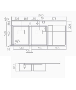 Cuba Dupla Inox Wish 116 Deca CC.660.116.DUO.INX