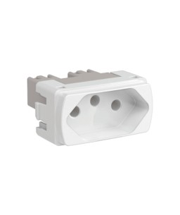 Módulo Tomada 2P+T 10A 250V Branco Miluz S3B70340