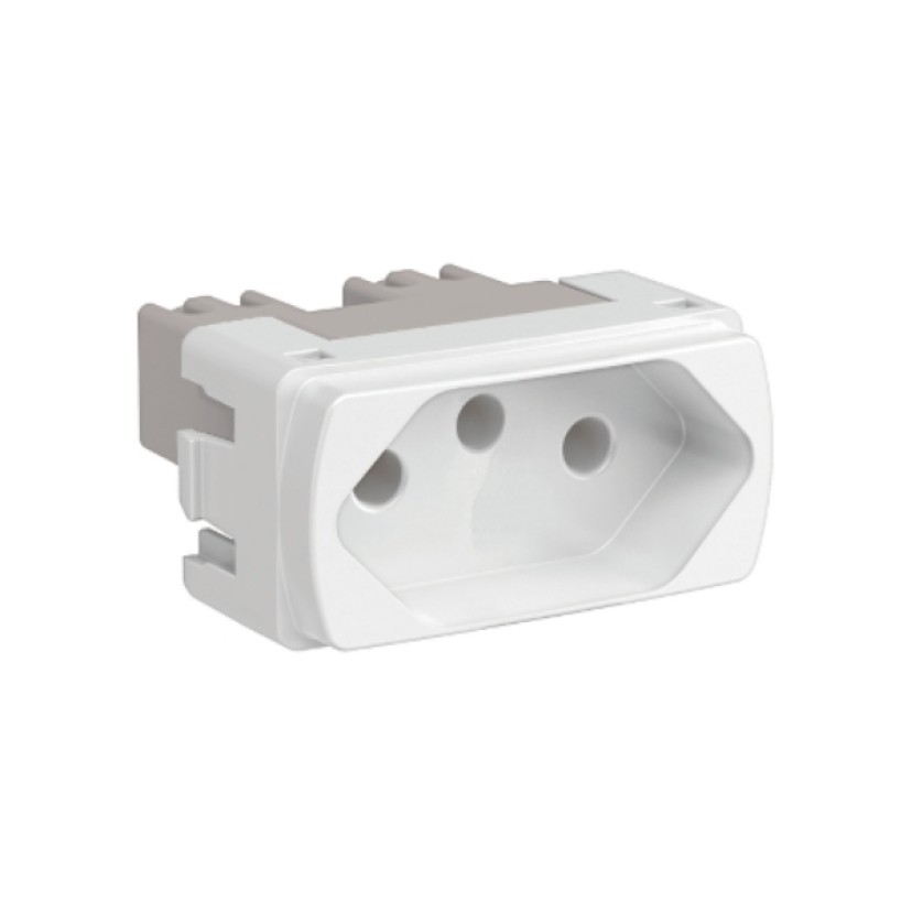 Módulo Tomada 2P+T 10A 250V Branco Miluz S3B70340