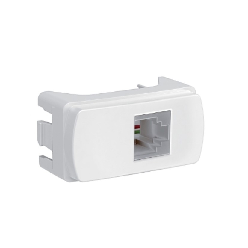 Módulo Tomada RJ11 2 Fios Branco Miluz S3B74900