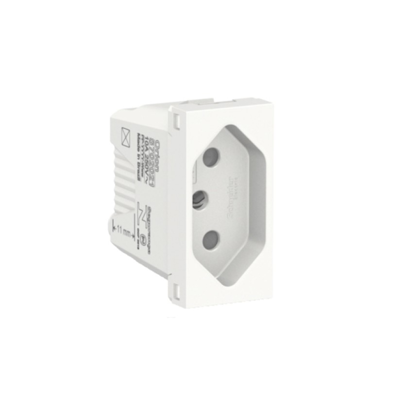 Módulo Tomada 2P+T 10A 250V Branco Orion S70202104