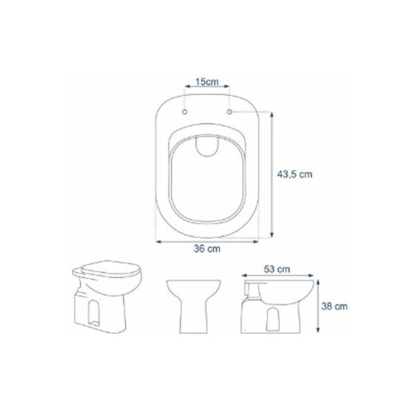 Assento para Vaso Sanitário Poliéster para Vogue Plus (Deca) Aço inox (reb.Oculto) Branco Sedile