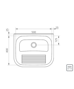 Tanque Tramontina Parede Acetinado 50x40cm 94401/107