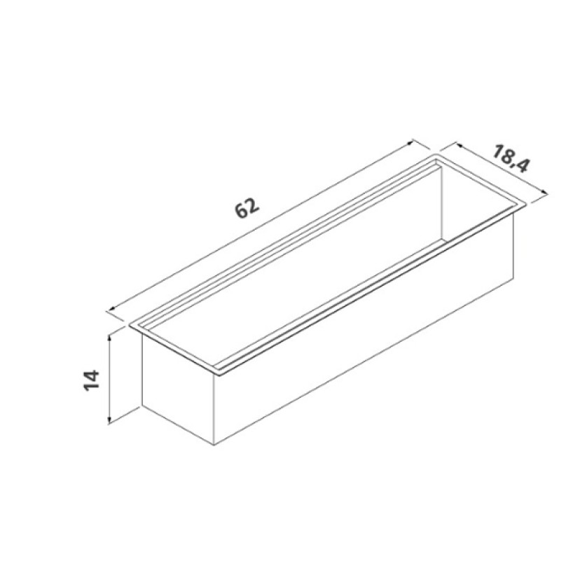 Calha Umida 60 cm Tramontina Aço Inox 94534/001