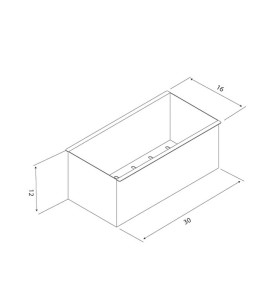 Escorredor Profundo Aço Inox  30x16 cm P/ Calha Umida 94534/021