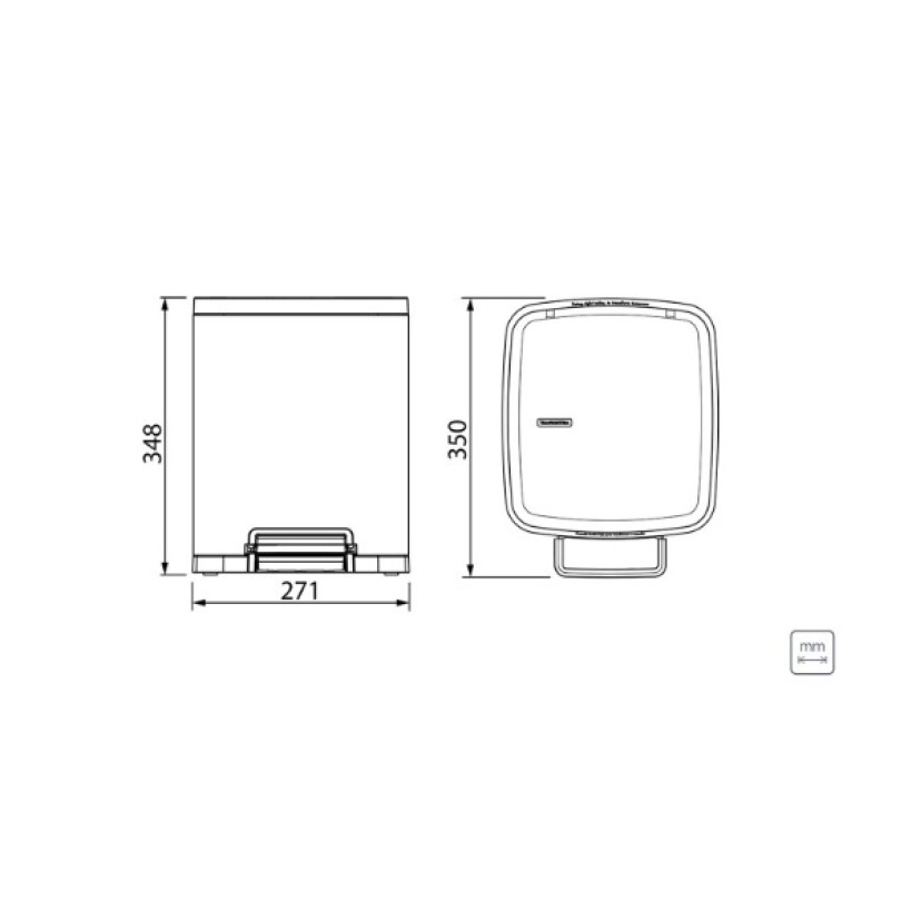 Lixeira Octos Aco Inox com Balde Removivel e Pedal 10L Tramontina 94544/410