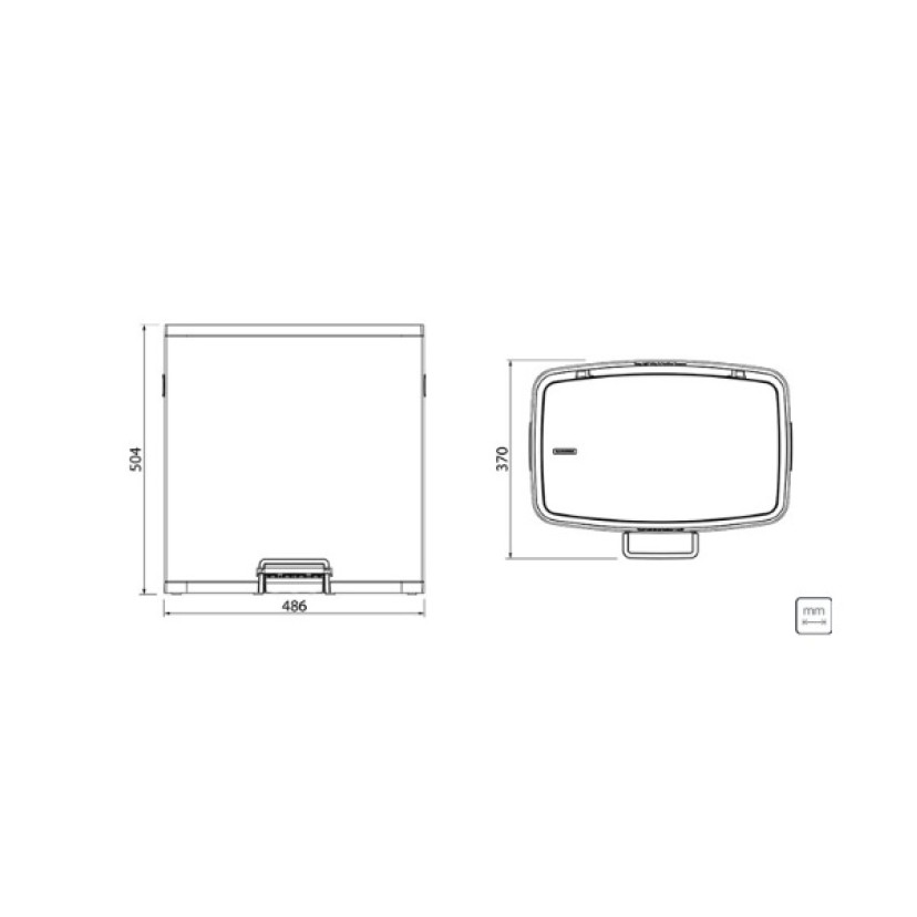 Lixeira Octos Aço Inox com 02 Baldes Removíveis e Pedal 15L + 15L Tramontina 94544/430