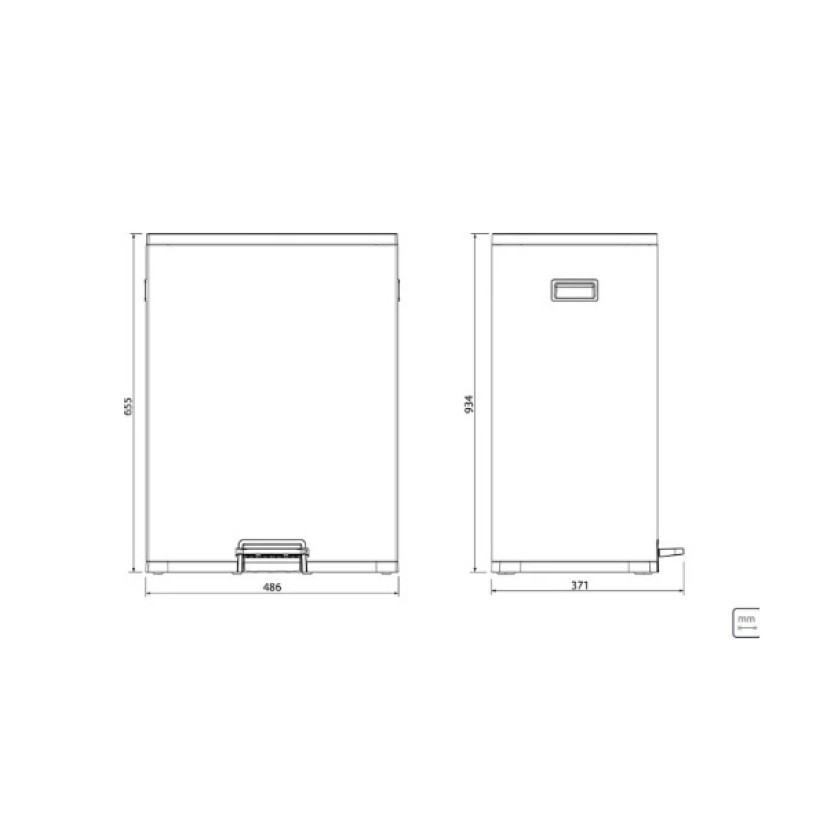 Lixeira Octos em Aço Inox com Balde Removível e Pedal 45L Tramontina 94544/445